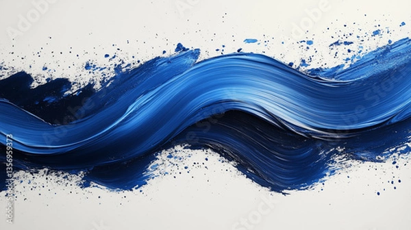 Obraz Blue wave background