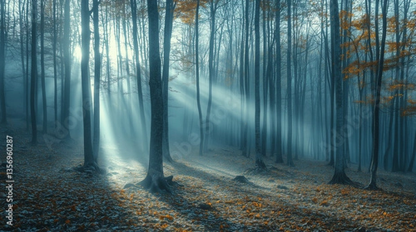 Obraz forest in the morning