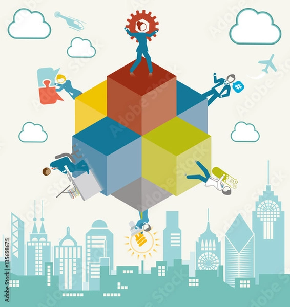 Obraz Multi-faceted Business Team