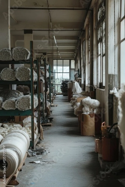 Fototapeta A factory shutting down due to increased taxation on raw material imports