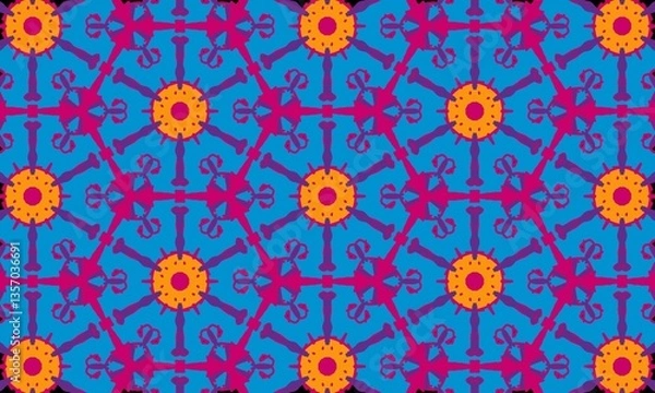 Obraz abstract background with mandala pattern. vector illustration. for design