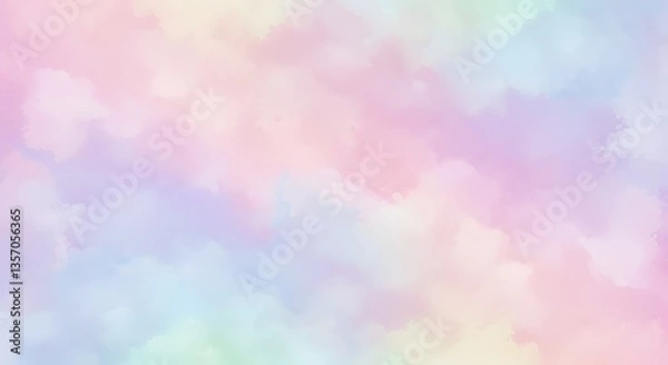 Obraz Watercolor dreamscape with pastel hues for serene abstract backgrounds