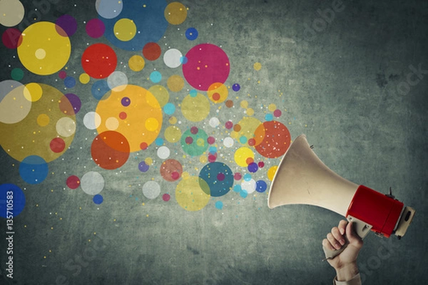 Obraz Megafon mówi kolorowo