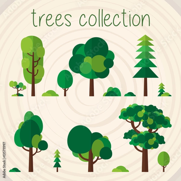 Obraz Trees Color Vector Selection
