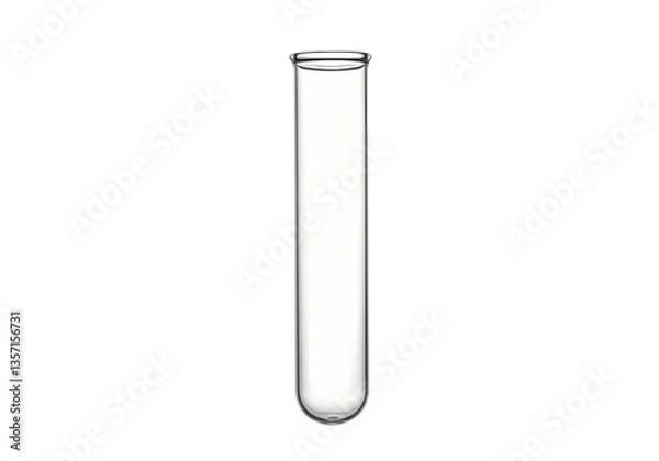 Fototapeta Empty Glass Test Tube isolated on transparent background