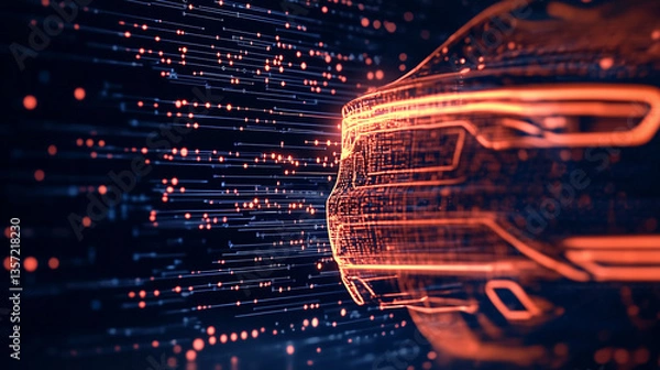 Obraz Technology car concept background