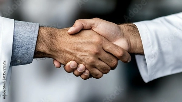 Fototapeta Doctors Handshake in Professional Setting