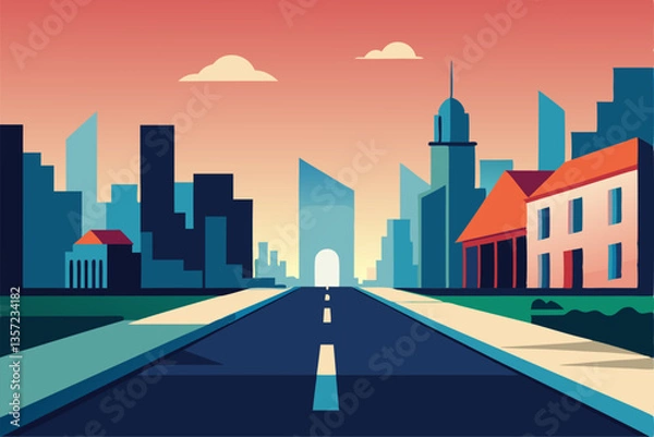 Obraz road to the city