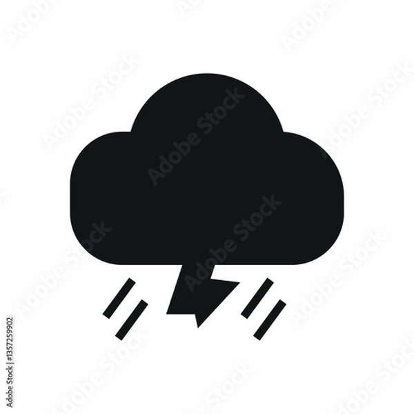 Fototapeta Thunderstorm Sharp icon