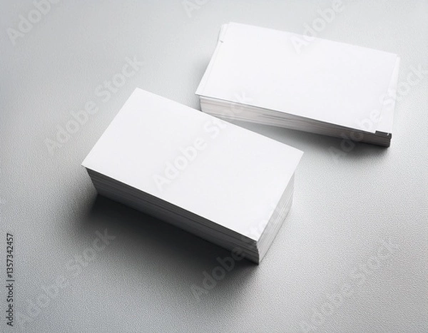 Fototapeta horizontal business visiting card empty mock up on white background