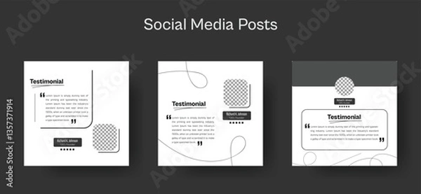 Obraz testimonial, social media post, rating, customer testimonial, customer experience, feedback post,