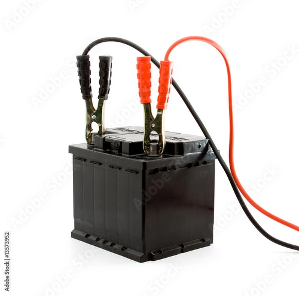 Obraz car battery jump start