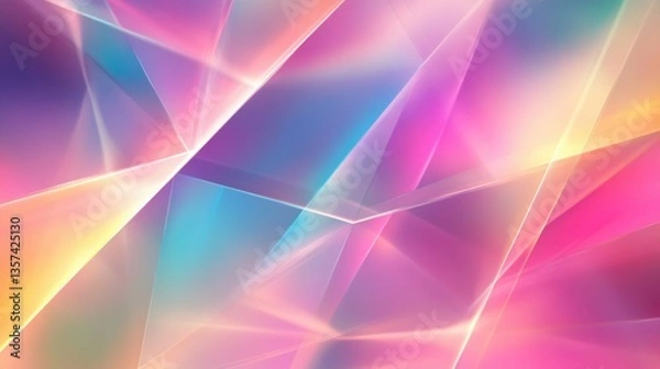 Fototapeta Abstract colorful geometric shapes modern graphic design vibrant color background for wallpaper