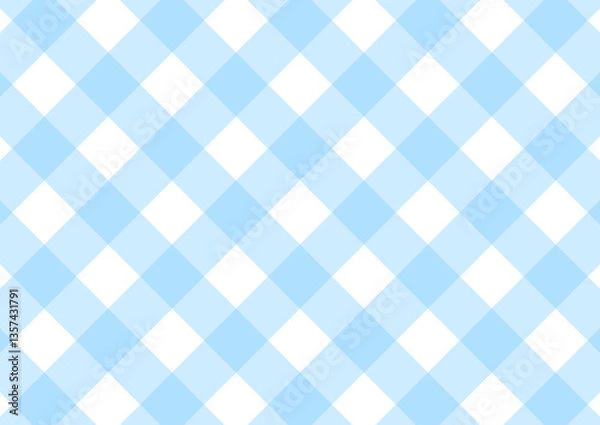 Fototapeta 水色のチェック柄