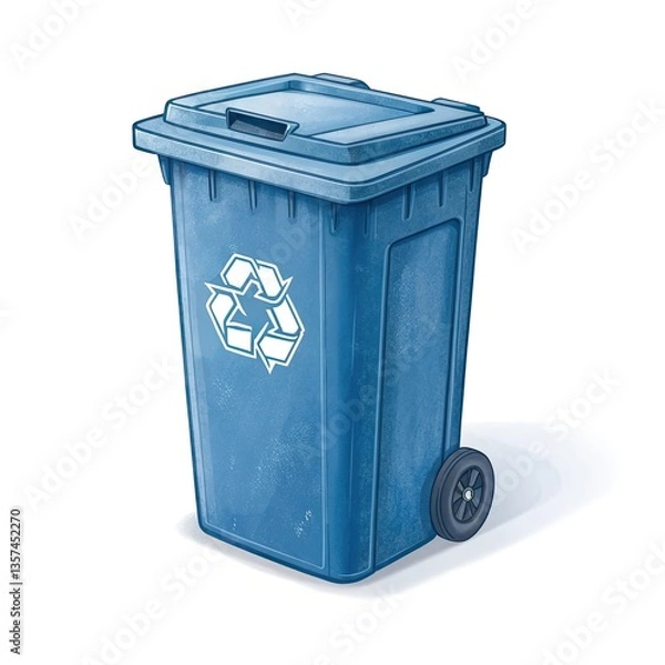 Obraz blue trash can