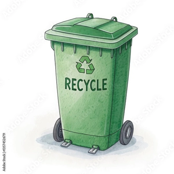 Obraz blue trash can