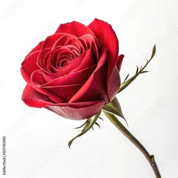Obraz red rose isolated on white