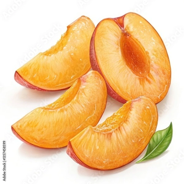 Obraz ripe apricots isolated on white background