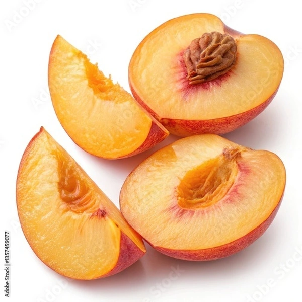 Obraz ripe apricots isolated on white background
