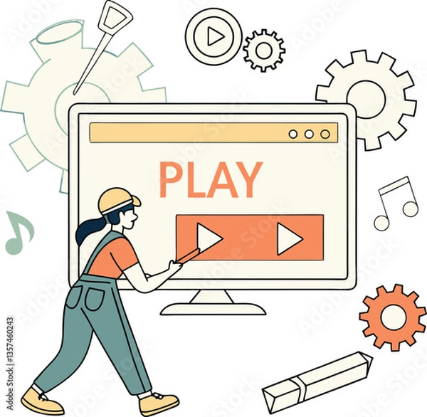 Obraz Digital Video Production Concept Art