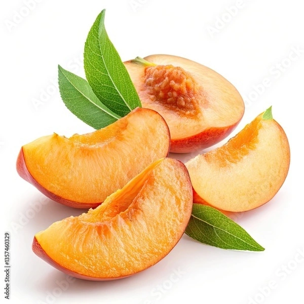 Obraz ripe apricots isolated on white background