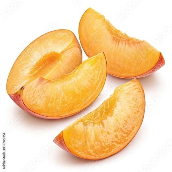 Obraz ripe apricots isolated on white background