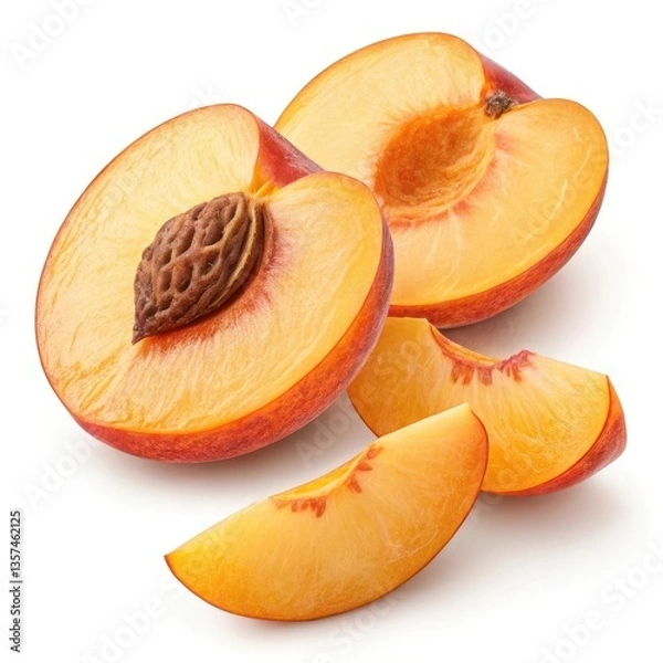 Obraz ripe apricots isolated on white background