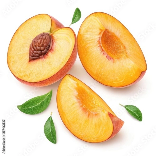 Obraz ripe apricots isolated on white background