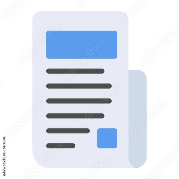 Obraz Colorful Flat Printed Newspaper Icon