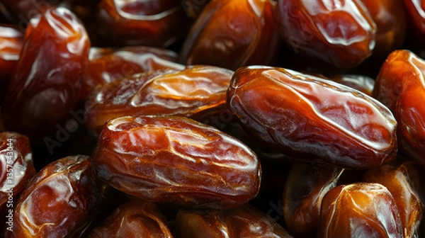 Fototapeta Dried dates in closeup