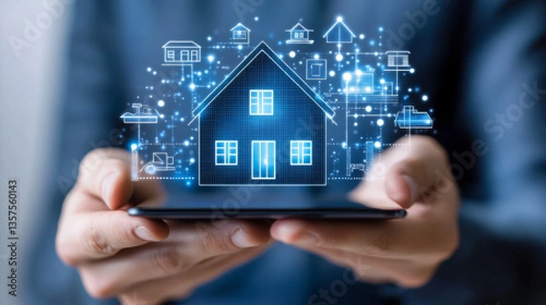 Obraz Online real estate business leveraging digital marketing strategies for streamlined property management and home insurance solutions