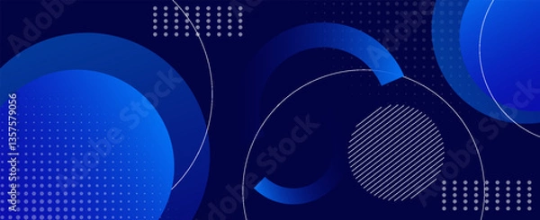 Obraz Abstract blue geometric background. Dynamic shapes composition. Eps10