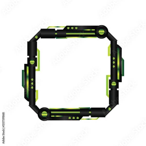 Fototapeta Rectangle technology frame avatar decoration concept