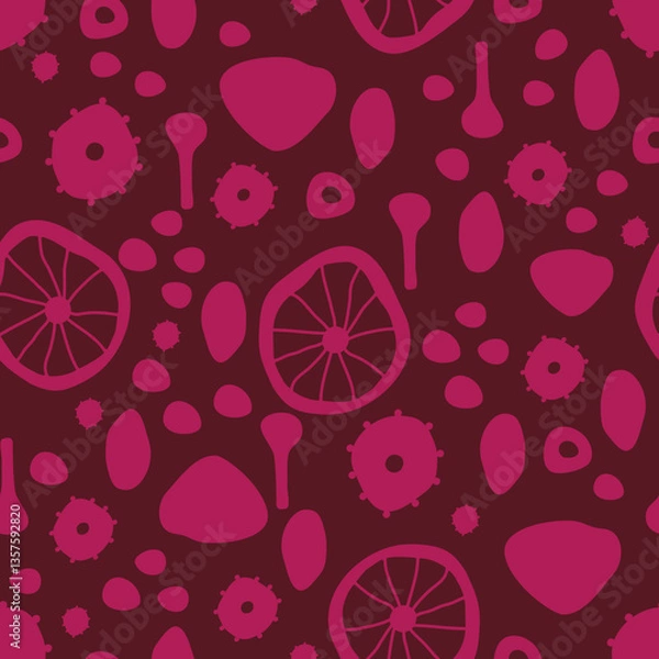 Fototapeta A seamless pattern with hand-drawn BOHO elements