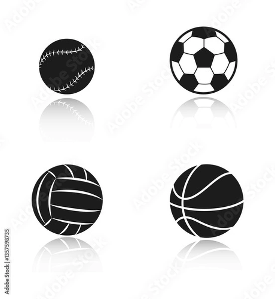 Fototapeta Set sport equipment