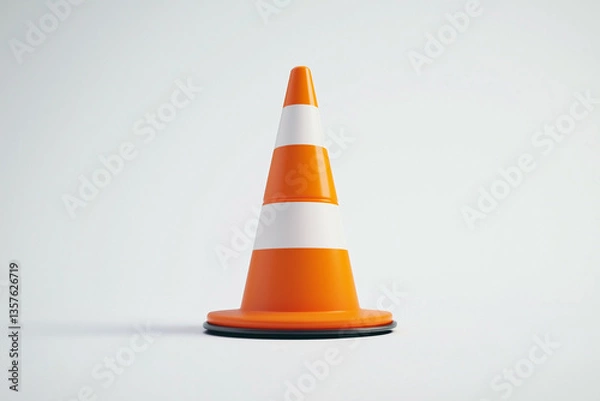 Fototapeta Traffic cone icon on white background