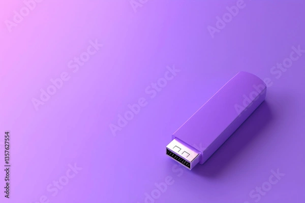 Obraz USB stick icon on lavender background