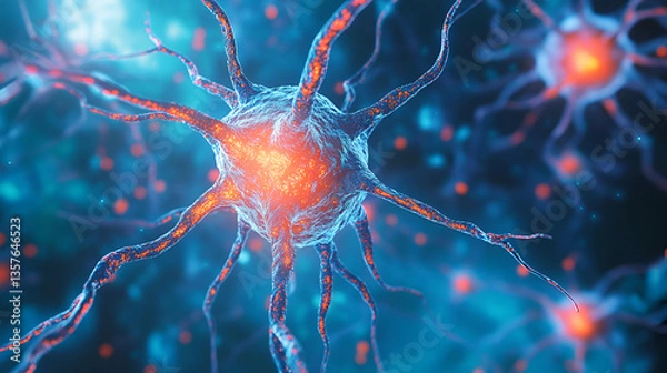 Fototapeta Neurons and nervous system