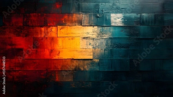 Obraz Abstract Painted Wood Texture Generative Ai