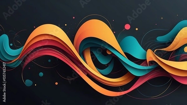 Fototapeta Dynamic lines creating a sense of movement.