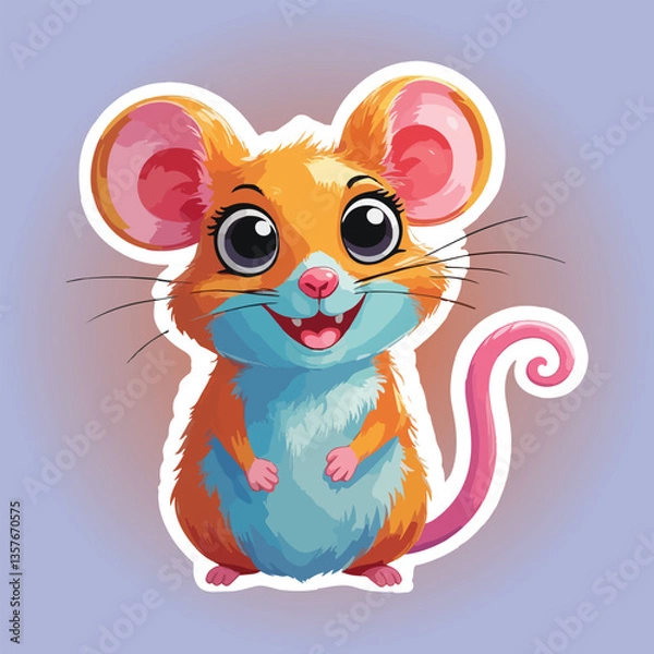 Obraz "Happy Pet Mouse Vector Art"