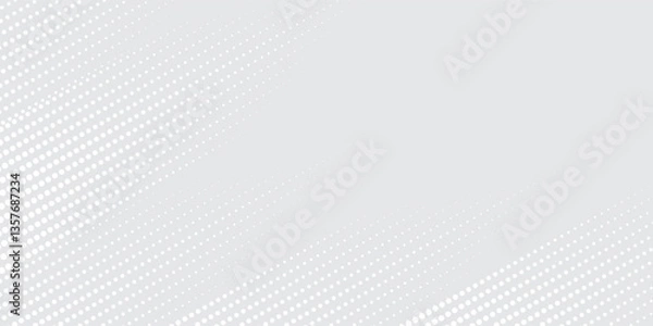 Fototapeta Dot white gray wave light technology texture background. Abstract big data digital concept. vector eps10