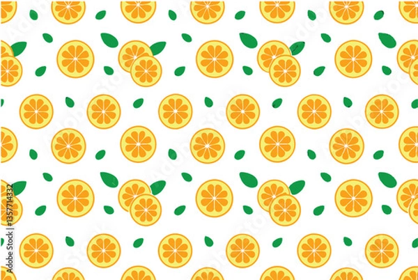 Fototapeta seamless pattern orange  fruit,  seamless,  pattern, fabric, textile, Hand-drawn, Pattern Design