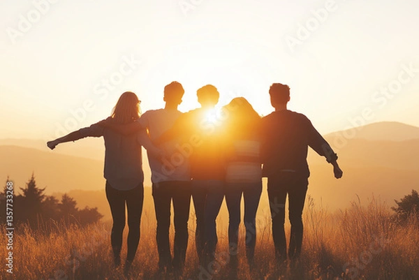 Fototapeta 친구, 우정, 어깨동무, 청춘