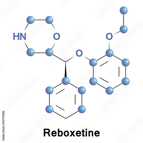 Fototapeta Reboxetine is a drug of the norepinephrine reuptake inhibitor class, an antidepressant for use in the treatment of unipolar depression