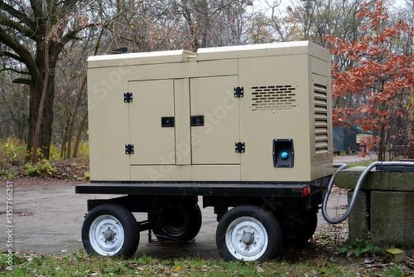 Obraz Mobile trailer type power station is an independent, complete power generator