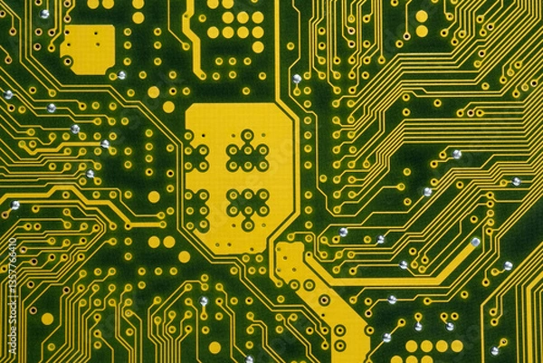 Obraz The back of a personal computer motherboard