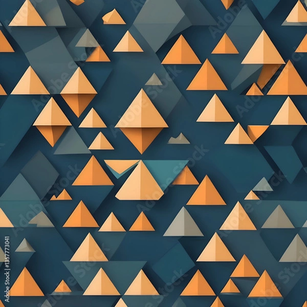 Obraz Generative AI abstract triangle background