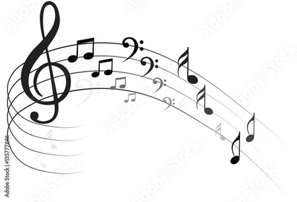 Obraz Music Note Background