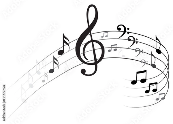 Fototapeta Music Note Background